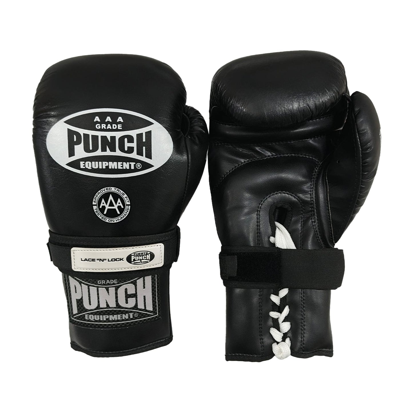 BOXING GLOVES - Trophy Getters® - LACE & LOCK - BLACK