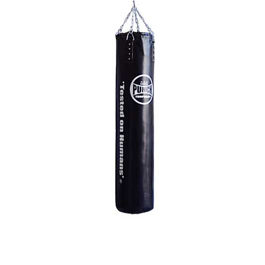 PUNCH EQUIPMENT BOXING BAG - Trophy Getters® REFILLABLE - 5FT - BLACK
