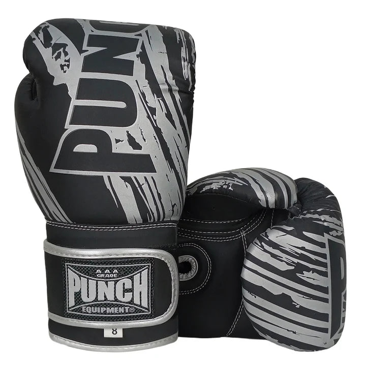BOXING GLOVES KIDS - Youth (8-14yo) - 8oz - MATT BLACK - PUNCH EQUIPMENT