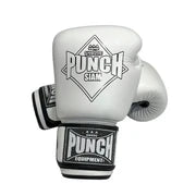BOXING GLOVES - Siam™ - LEATHER - WHITE - 16OZ PUNCH EQUIPMENT
