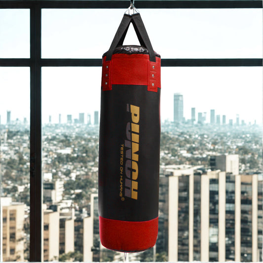BOXING BAG - Urban™ - STRAPS - 4FT BLK/ RED - PUNCH EQUIPMENT