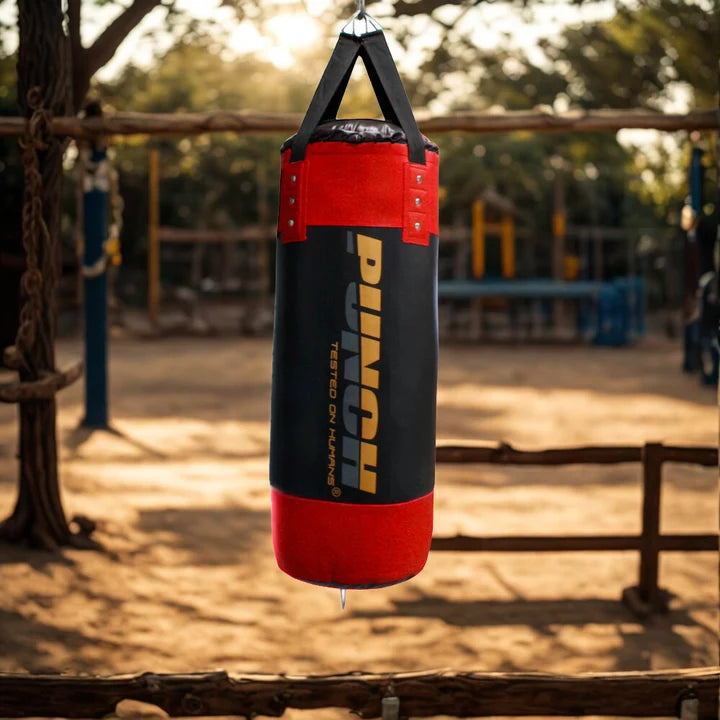 BOXING BAG - Urban™ - STRAPS - 3FT BLK/ RED PUNCH EQUIPMENT